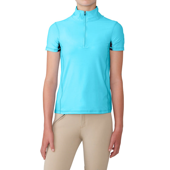 Kids' Altitude Sun Shirt Short Sleeve - Aqua/Navy