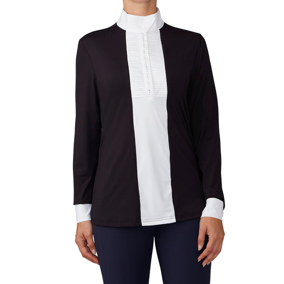 Women's Long Sleeve Elegance Grace Show Shirt - Black
