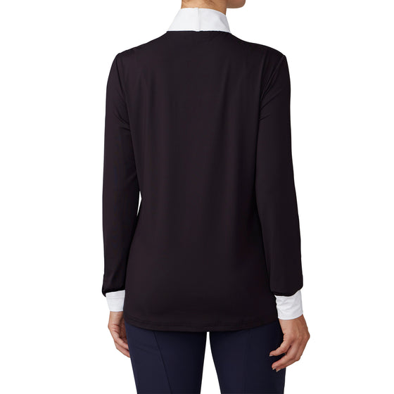 Women's Long Sleeve Elegance Grace Show Shirt - Black