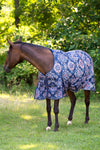 Ovation® 1200D Navy Paisley Turnout Sheet - 180g