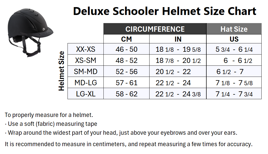Deluxe Schooler Helmet Black Silver Vents Ovation Riding